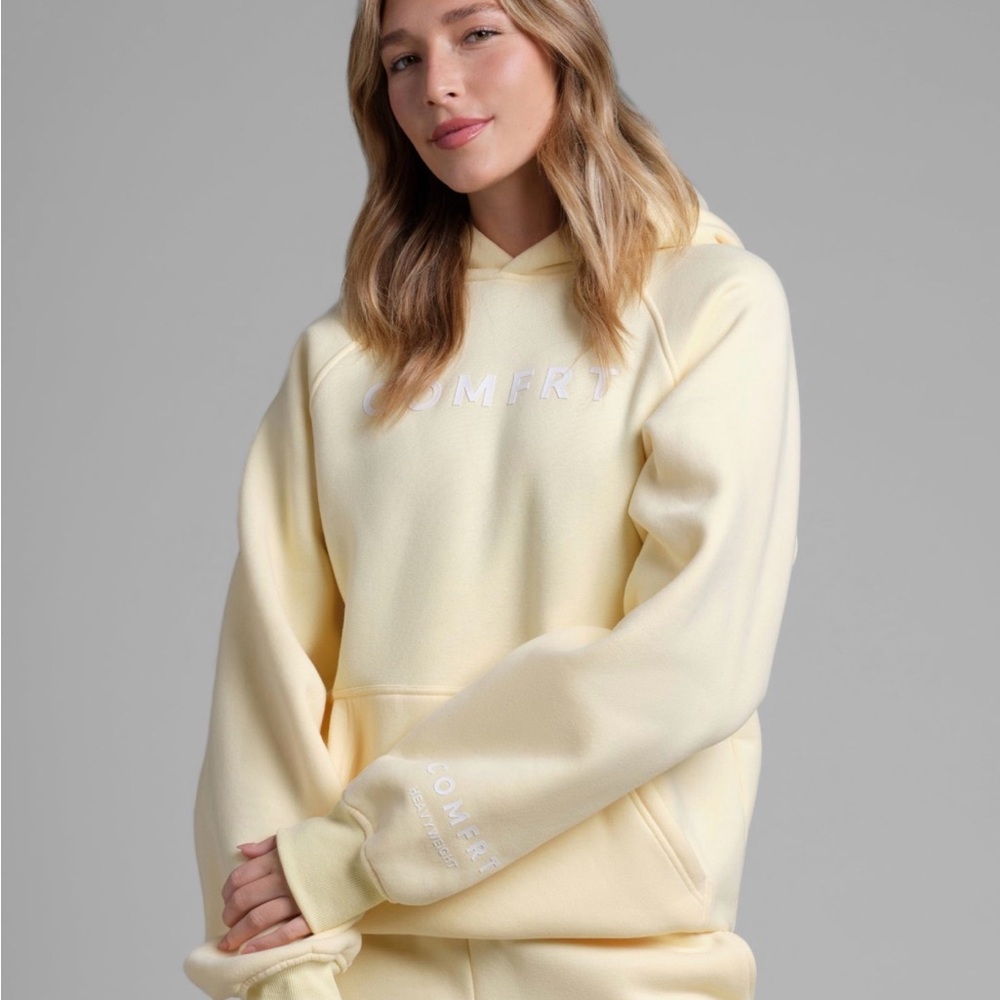Comfy Pale Yellow Pullover Hoodie